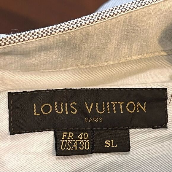 Louis Vuitton Cream Pants with Logo Tag - Picture 5 of 8
